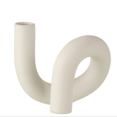 Bougeoir torsadé blanc JLINE