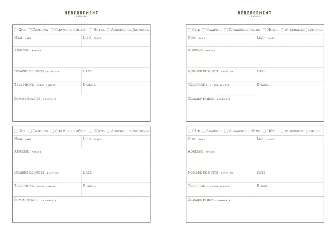 Carnet du voyageur à vélo AVENTURA EDITIONS