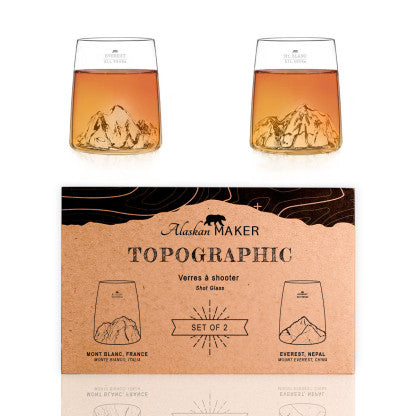 Verre à shooter x2 Design Topo ALASKAN