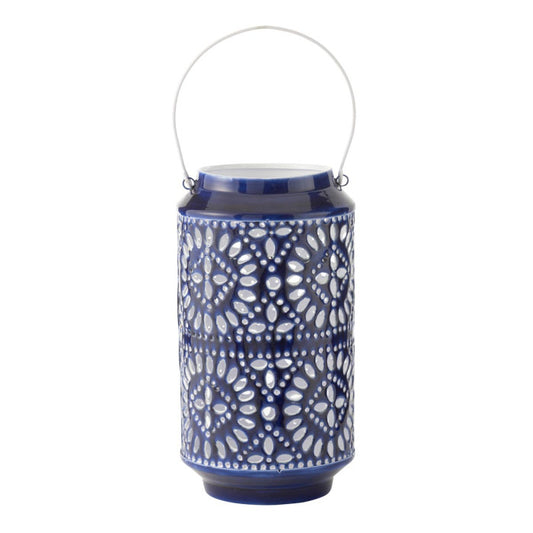 Lanterne métal bleu d18 JLINE