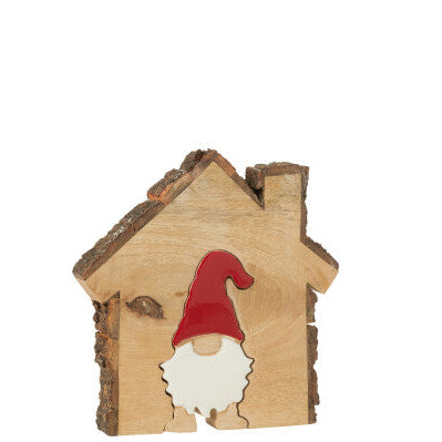 Maison père noël bois rouge JLINE