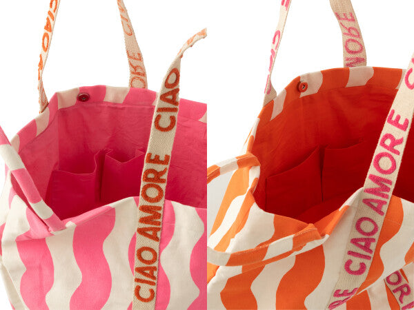 Sac de plage rose/orange ciao amore JLINE