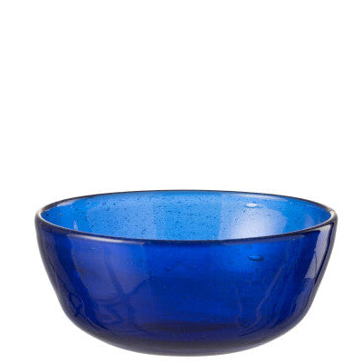 Coupe dessert bleu en verre JLINE