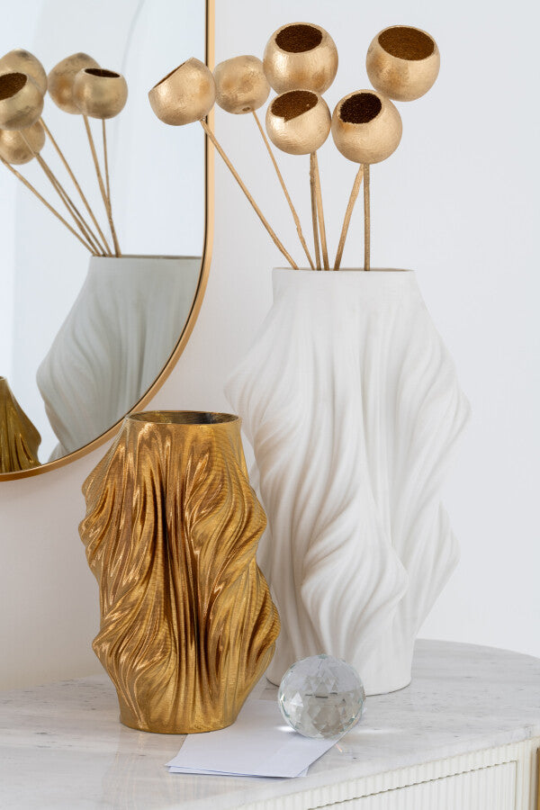 Vase effet 3D or JLINE