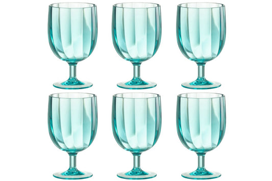 Verre plastique à vin bleu JLINE